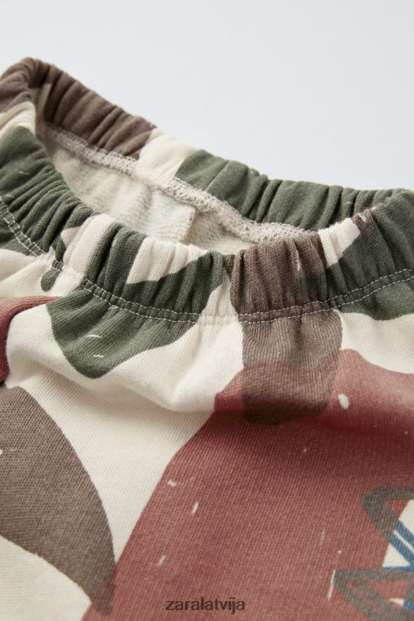 dinozauru komplekts bērni Zara ekru 6ZTV401549 apģērbs