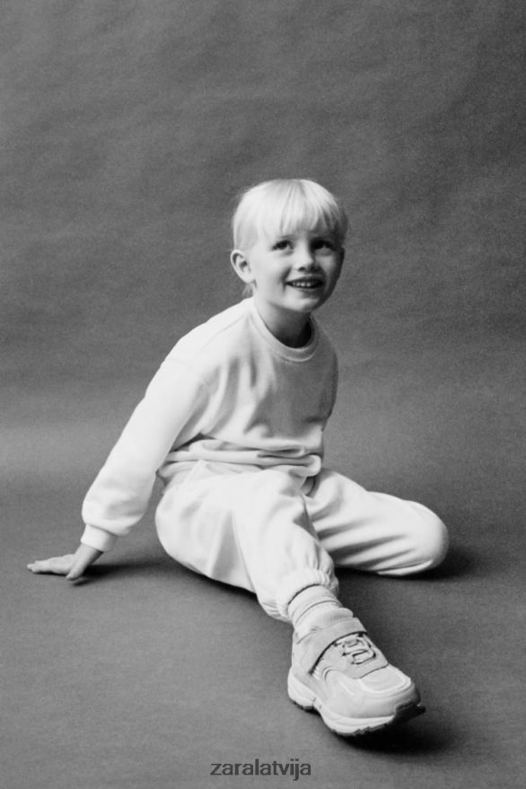 izšūts džemperis bērni Zara ekru 6ZTV401565 apģērbs