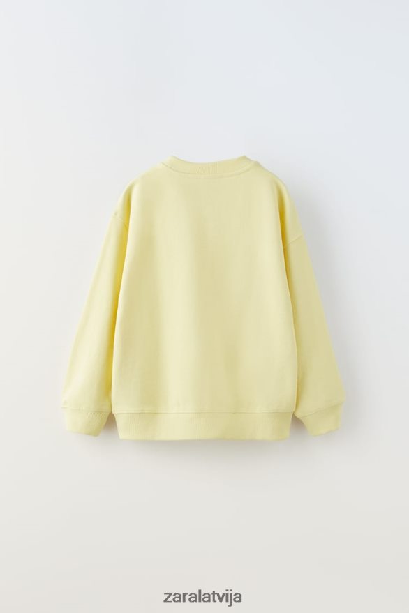 pamata sporta krekls bērni Zara dzeltens 6ZTV401528 apģērbs