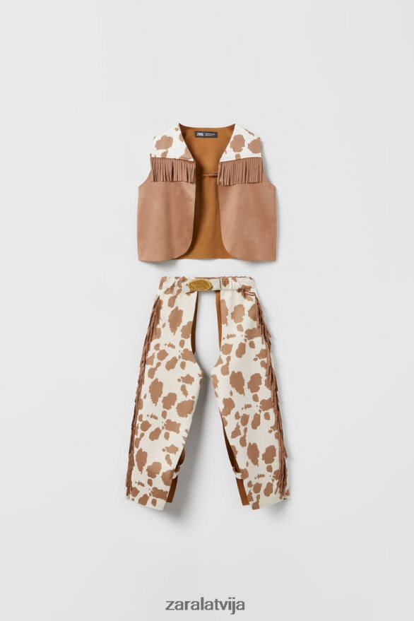 kovboja kostīms bērni Zara brūns 6ZTV401614 apģērbs