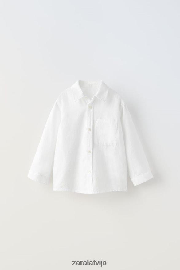 pamata krekls bērni Zara balts 6ZTV401605 apģērbs