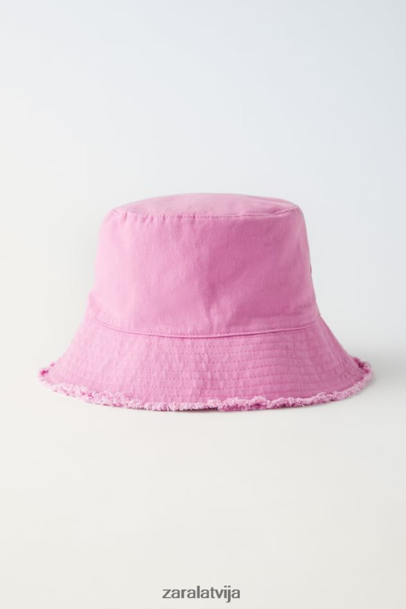 nobružāta sarža kausa cepure bērni Zara purpursarkana 6ZTV401540 Piederumi