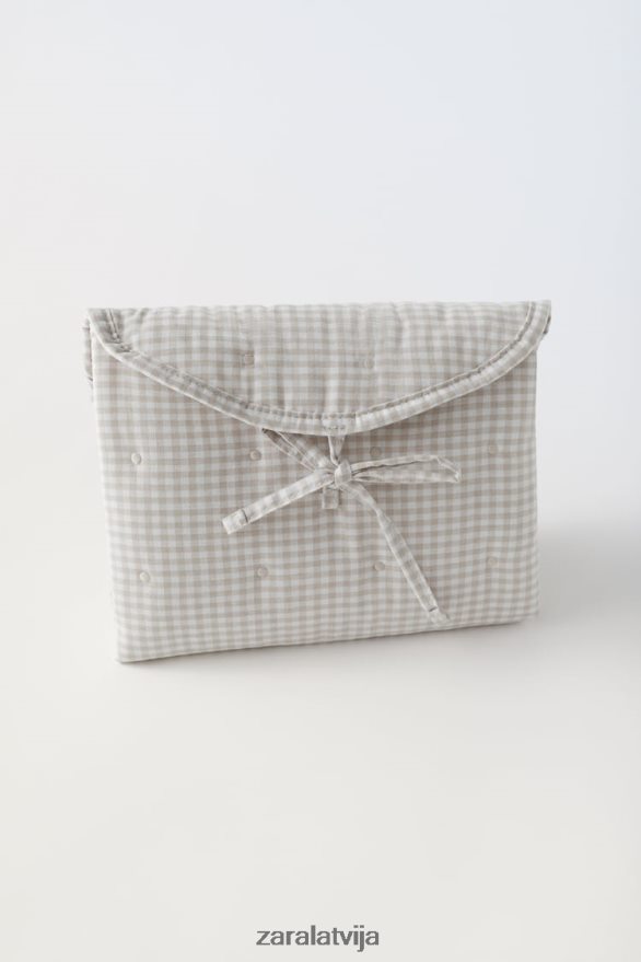 paciņa ar gingham grūtnieču somām bērni Zara gandrīz balts 6ZTV401568 Piederumi