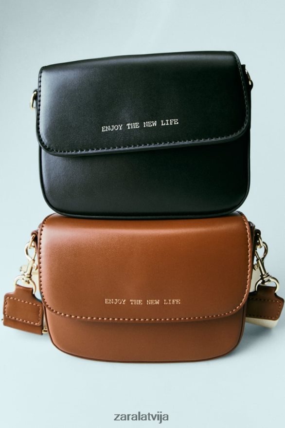 pamata crossbody soma bērni Zara melns 6ZTV401538 Piederumi