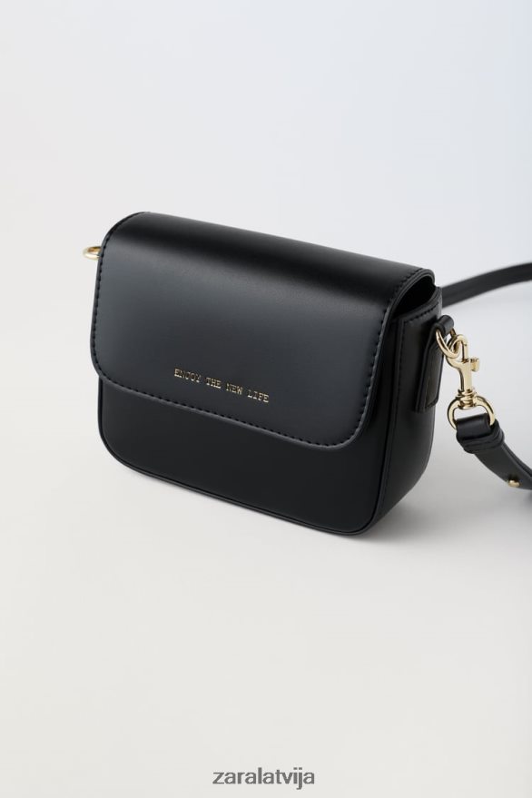 pamata crossbody soma bērni Zara melns 6ZTV401538 Piederumi