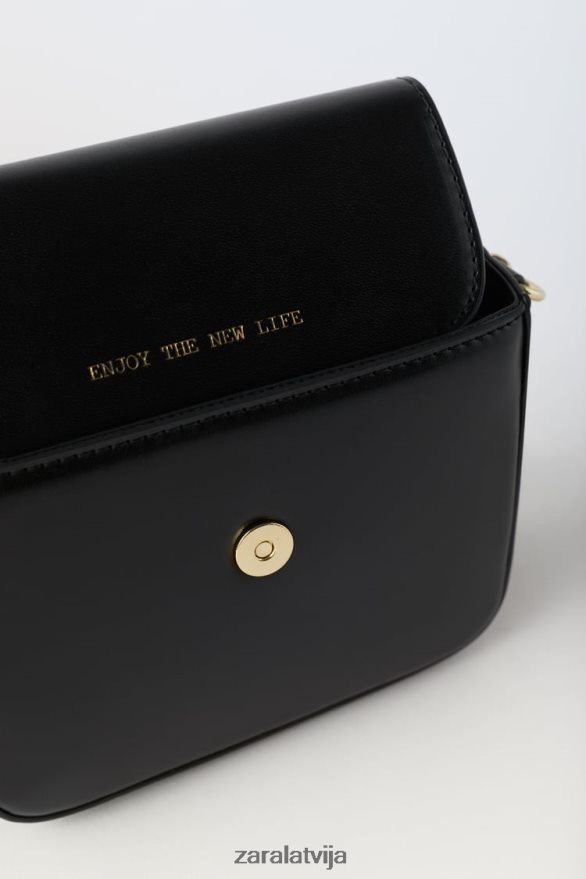 pamata crossbody soma bērni Zara melns 6ZTV401538 Piederumi