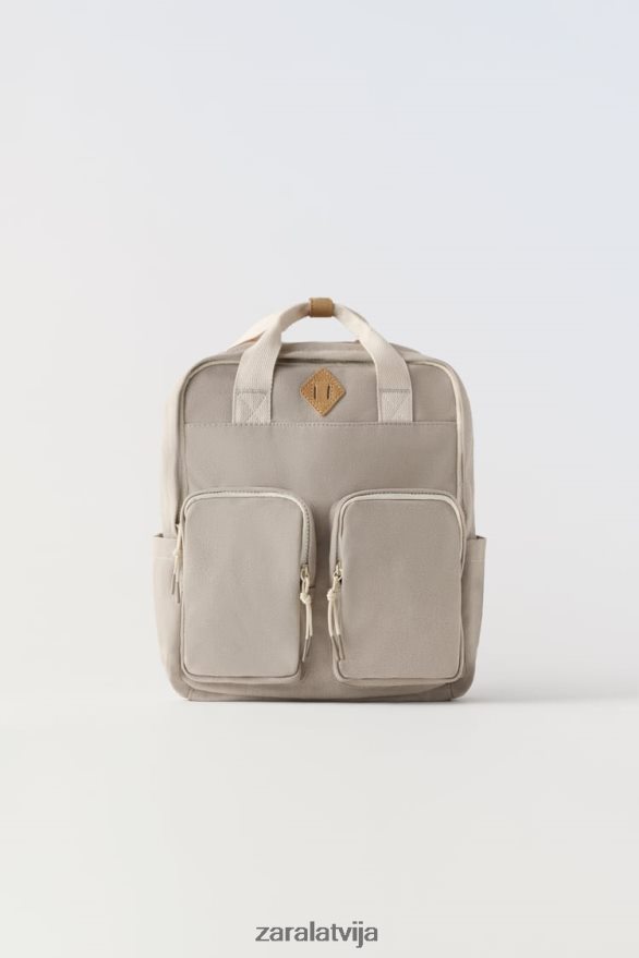 retro mugursoma bērni Zara smilšaini brūns 6ZTV401543 Piederumi