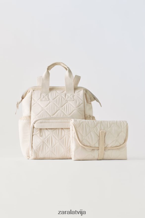 stepēta grūtnieču mugursoma bērni Zara gandrīz balts 6ZTV401573 Piederumi