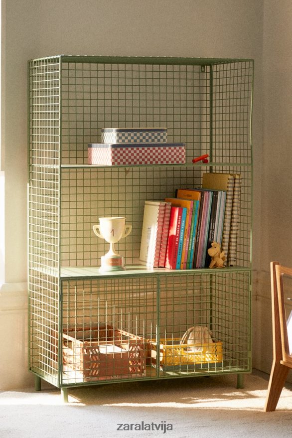 metāla grāmatu skapis ar durvīm unisex Zara zaļš 6ZTV401592 Piederumi