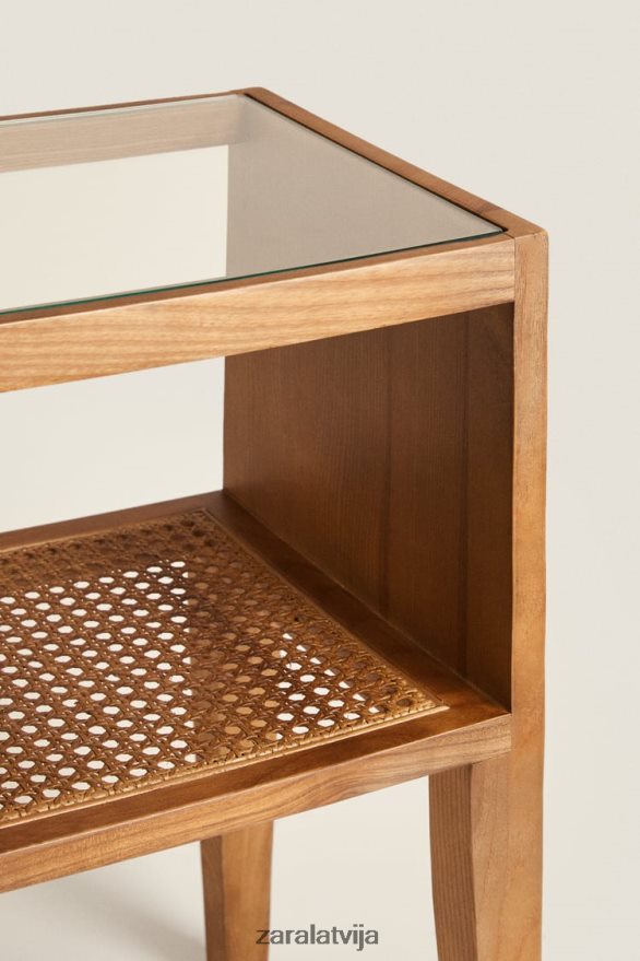 koka naktsgaldiņš unisex Zara brūns 6ZTV401630 Piederumi