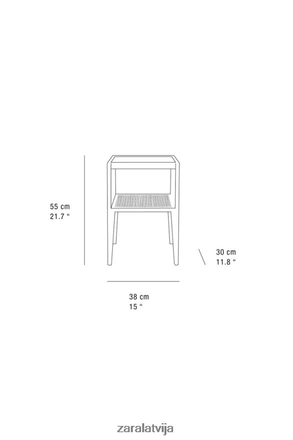koka naktsgaldiņš unisex Zara brūns 6ZTV401630 Piederumi