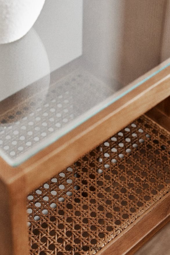 koka naktsgaldiņš unisex Zara brūns 6ZTV401630 Piederumi