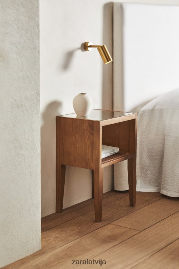 koka naktsgaldiņš unisex Zara brūns 6ZTV401630 Piederumi