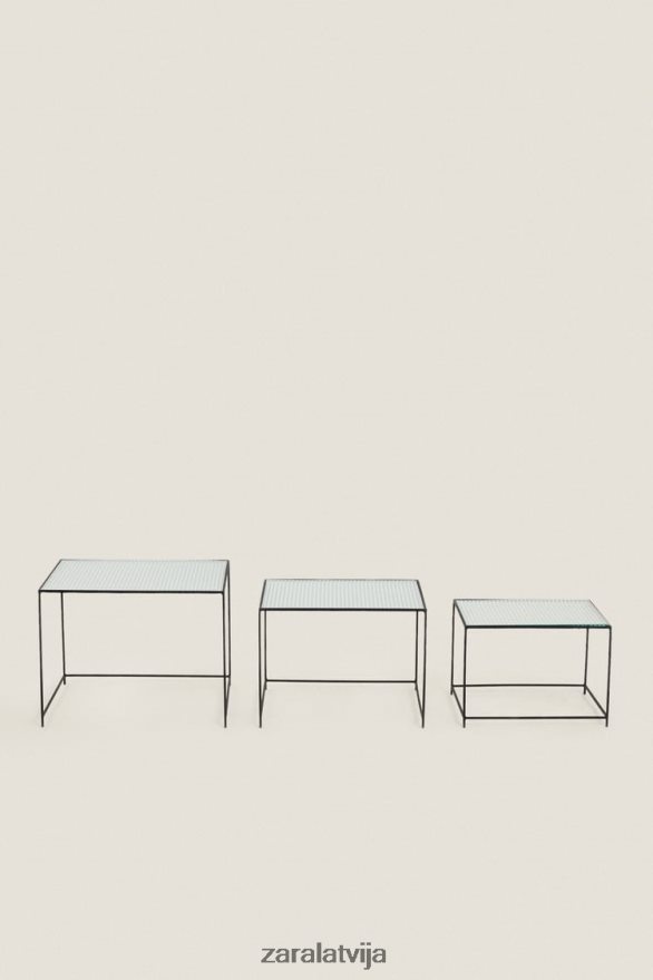 metāla un stikla galds unisex Zara melns 6ZTV401636 Piederumi