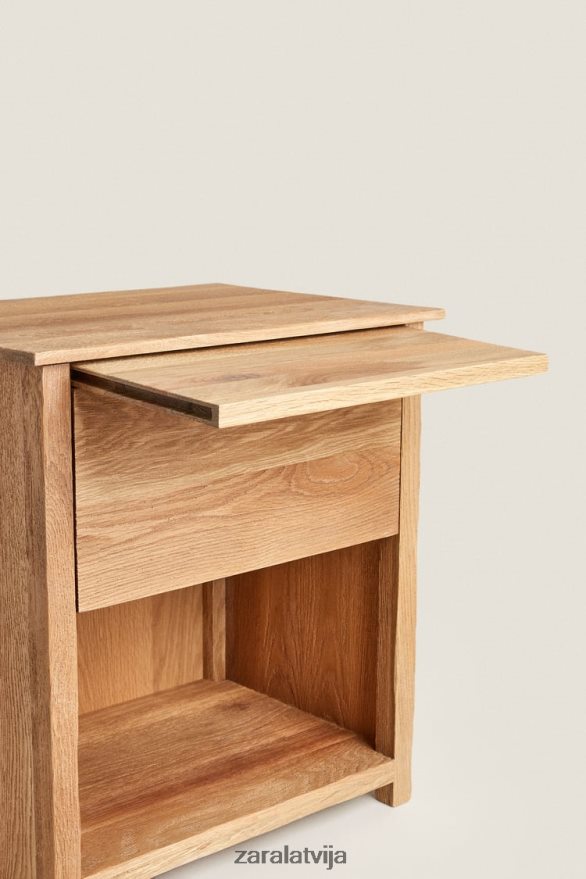 ozolkoka naktsgaldiņš unisex Zara gaiši bēšs 6ZTV401628 Piederumi