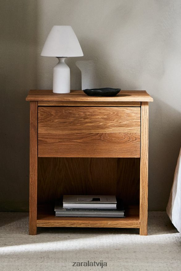 ozolkoka naktsgaldiņš unisex Zara gaiši bēšs 6ZTV401628 Piederumi