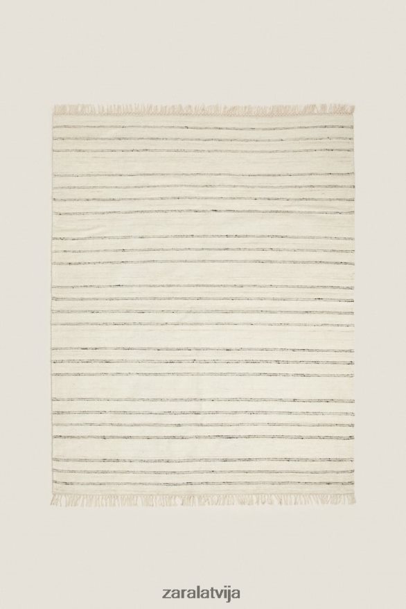 svītrains vilnas paklājs unisex Zara pelēks 6ZTV401637 Piederumi