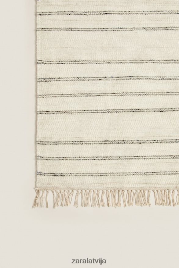 svītrains vilnas paklājs unisex Zara pelēks 6ZTV401637 Piederumi