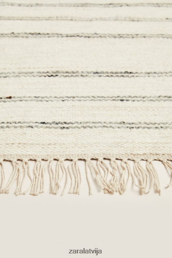 svītrains vilnas paklājs unisex Zara pelēks 6ZTV401637 Piederumi