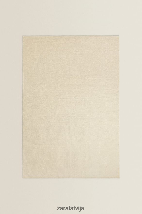 viļņains vilnas paklājs unisex Zara austeru balts 6ZTV401649 Piederumi