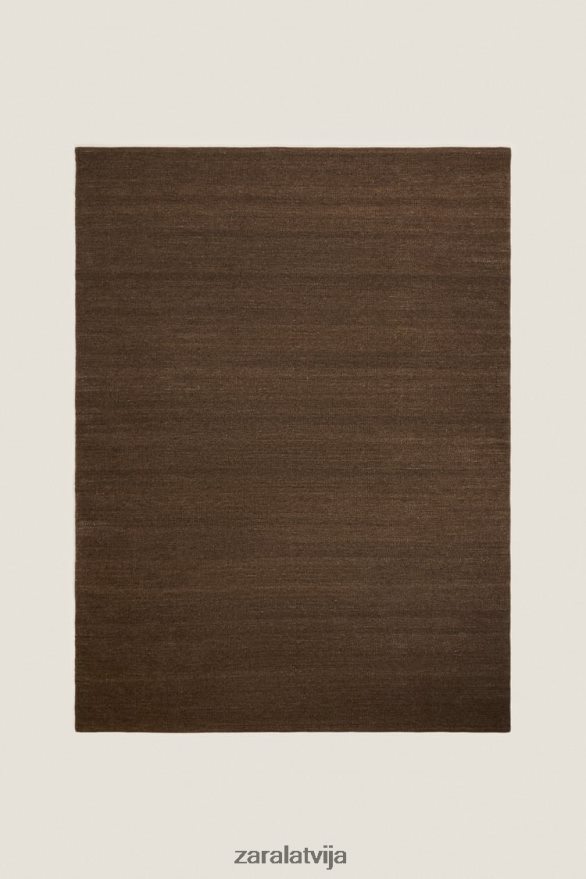 vilnas un kokvilnas paklājs unisex Zara brūns 6ZTV401651 Piederumi