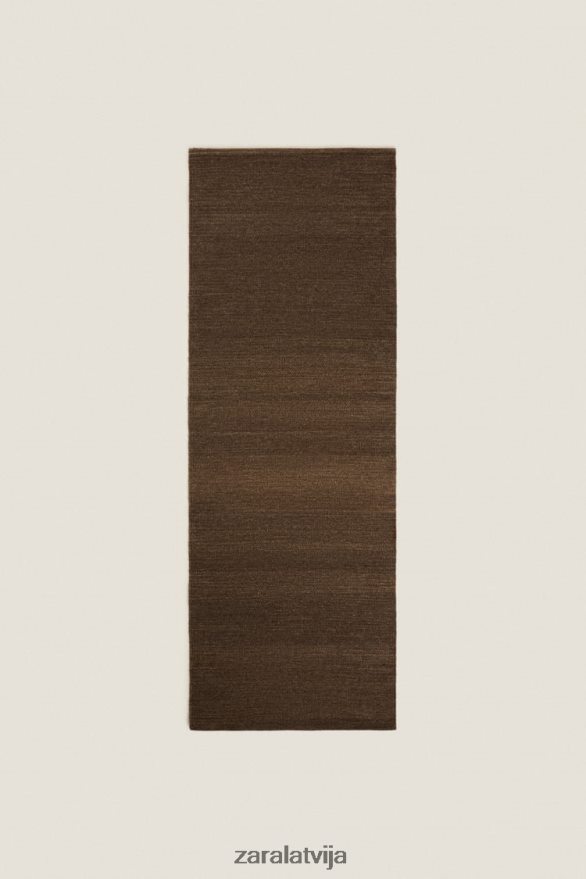 vilnas un kokvilnas paklājs unisex Zara brūns 6ZTV401651 Piederumi