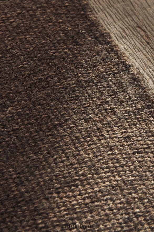 vilnas un kokvilnas paklājs unisex Zara brūns 6ZTV401651 Piederumi