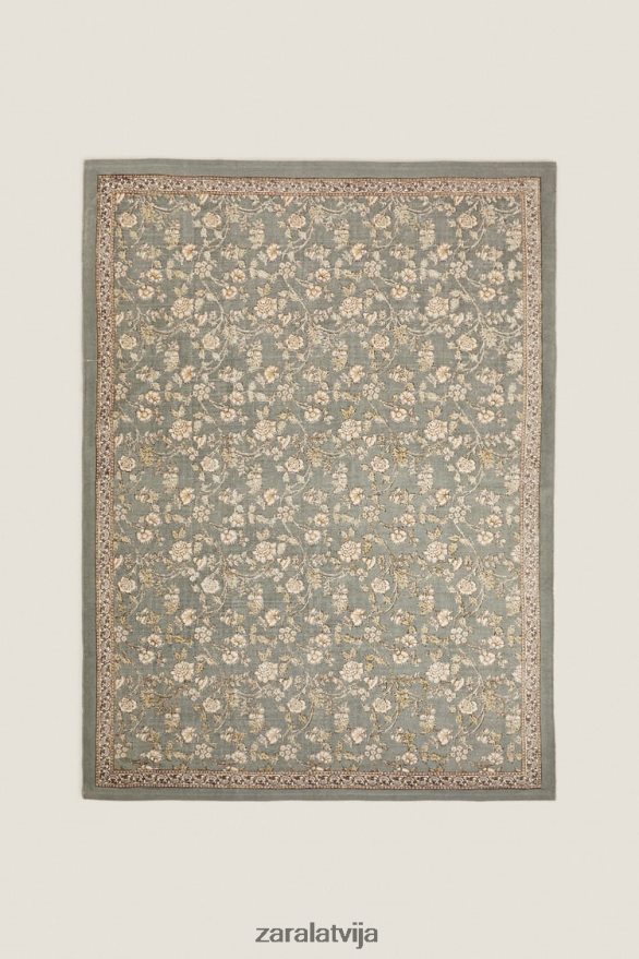 ziedu apdrukas bloku paklājs unisex Zara daudzkrāsains 6ZTV401641 Piederumi