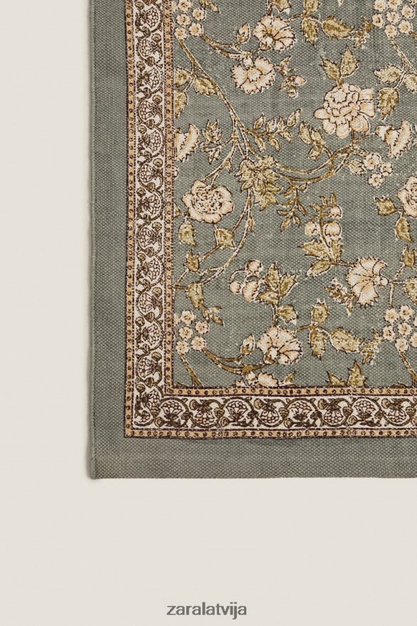 ziedu apdrukas bloku paklājs unisex Zara daudzkrāsains 6ZTV401641 Piederumi