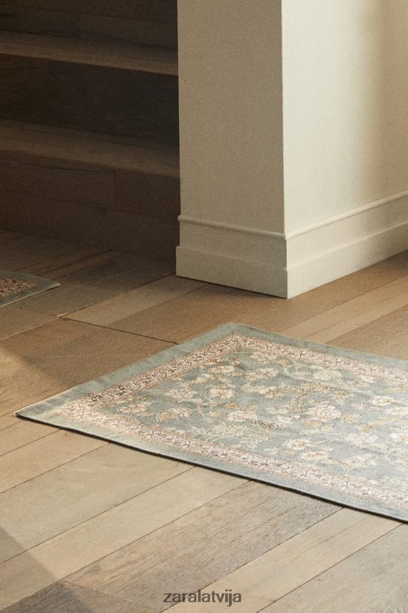 ziedu apdrukas bloku paklājs unisex Zara daudzkrāsains 6ZTV401641 Piederumi