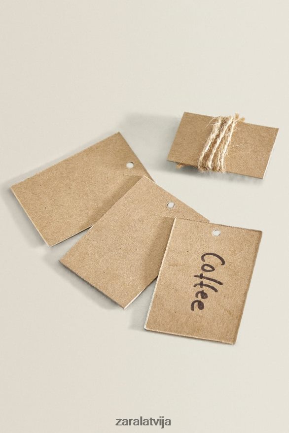 borsilikāta stikla un koka uzglabāšanas burka unisex Zara gaiši bēšs 6ZTV401685 Piederumi