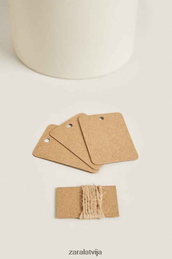 keramikas un koka burka unisex Zara krēms 6ZTV401689 Piederumi