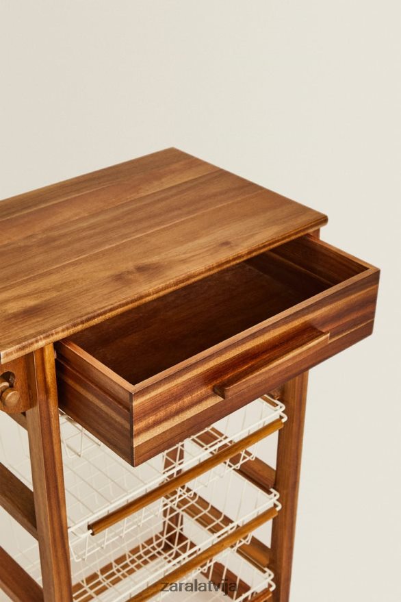 koka un metāla uzglabāšanas mēbeles ar riteņiem unisex Zara gaiši bēšs 6ZTV401680 Piederumi