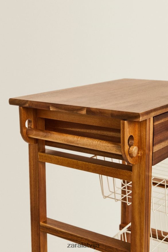 koka un metāla uzglabāšanas mēbeles ar riteņiem unisex Zara gaiši bēšs 6ZTV401680 Piederumi