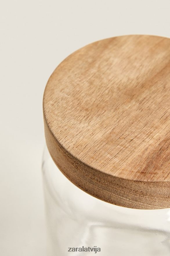 skrūvējama stikla burka unisex Zara gaiši bēšs 6ZTV401684 Piederumi