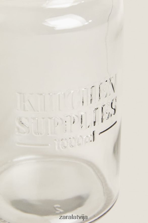 skrūvējama stikla burka unisex Zara gaiši bēšs 6ZTV401684 Piederumi