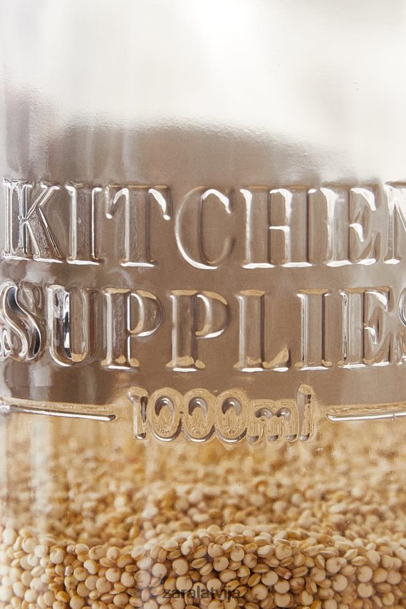 skrūvējama stikla burka unisex Zara gaiši bēšs 6ZTV401684 Piederumi