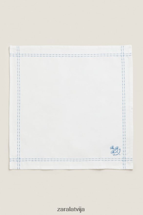 salvete ar ziedu izšuvumu unisex Zara zils 6ZTV401677 Piederumi