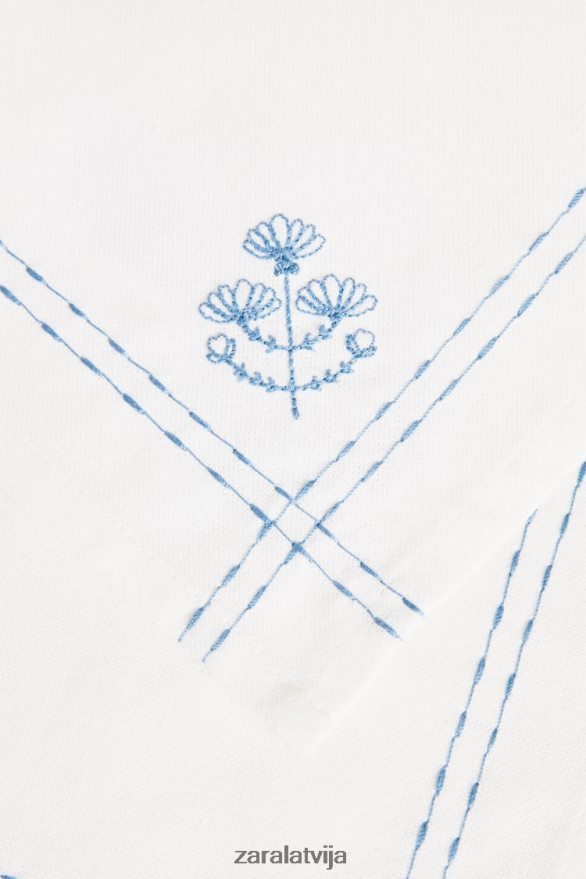 salvete ar ziedu izšuvumu unisex Zara zils 6ZTV401677 Piederumi