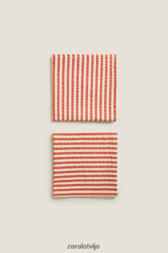 svītrainās salvetes (2 iepakojumā) unisex Zara rūsgans 6ZTV401671 Piederumi