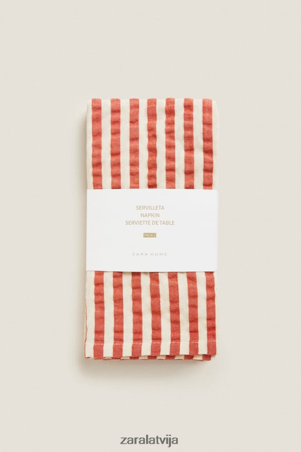 svītrainās salvetes (2 iepakojumā) unisex Zara rūsgans 6ZTV401671 Piederumi