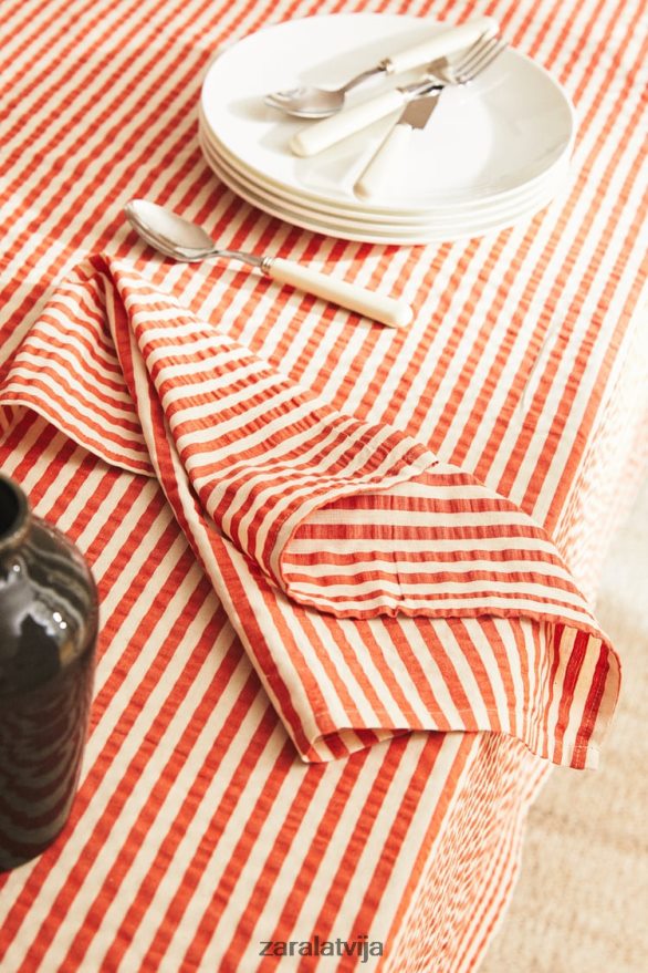 svītrainās salvetes (2 iepakojumā) unisex Zara rūsgans 6ZTV401671 Piederumi