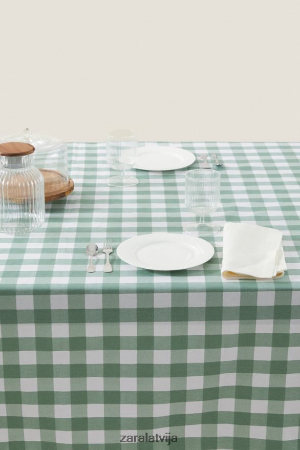 sveķu pārbaudes galdauts unisex Zara zaļš 6ZTV401669 Piederumi