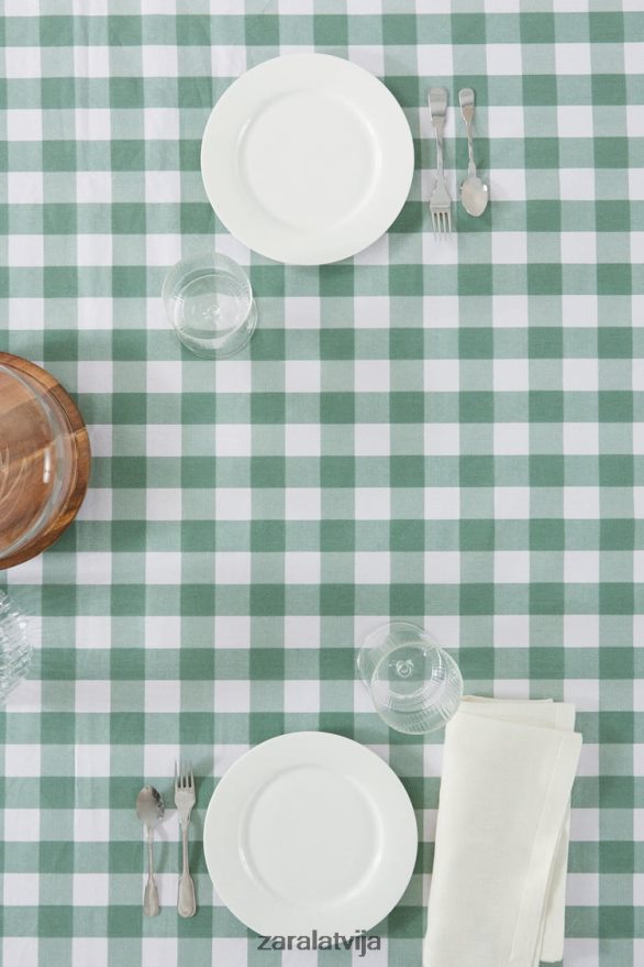 sveķu pārbaudes galdauts unisex Zara zaļš 6ZTV401669 Piederumi