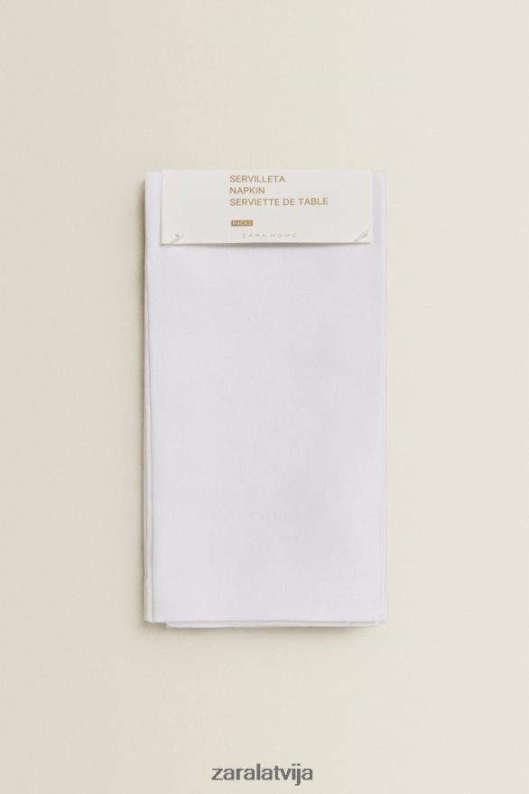 ziedu žakarda salvete (2 iepakojumā) unisex Zara balts 6ZTV401679 Piederumi