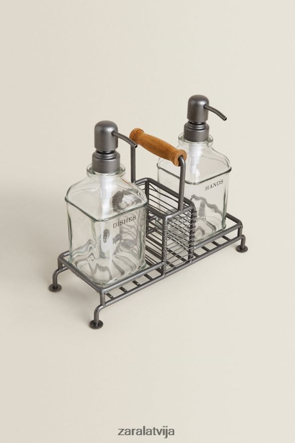 dubultais dozators ar statīvu unisex Zara tērauda 6ZTV401785 Piederumi