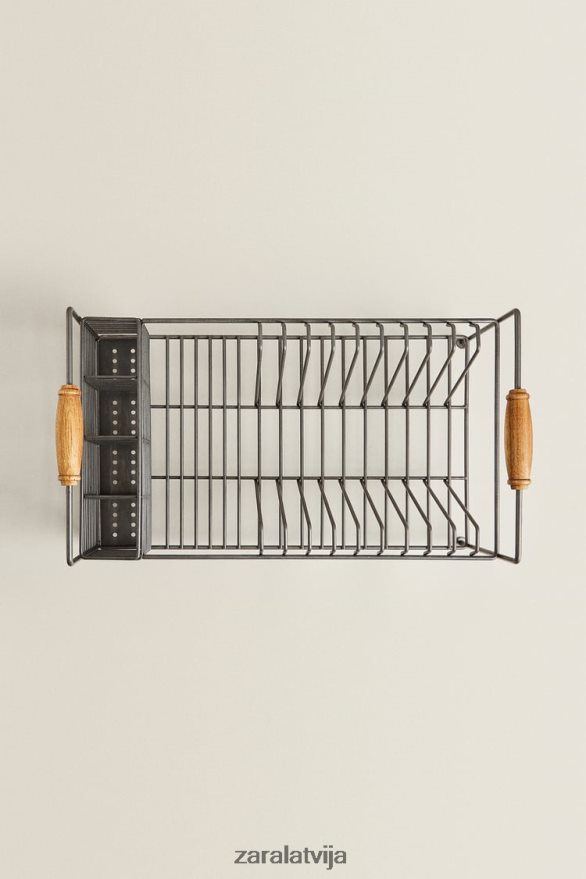 dzelzs un akācijas koka žāvēšanas statīvs unisex Zara tērauda 6ZTV401784 Piederumi