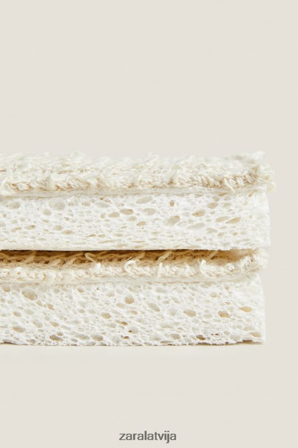 skrubis (2 iepakojumā) unisex Zara gaiši bēšs 6ZTV401788 Piederumi