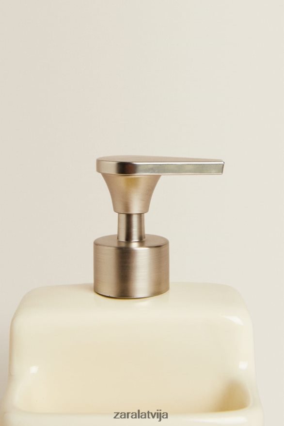 trauku ziepju dozators ar uzglabāšanu unisex Zara krēms 6ZTV401786 Piederumi