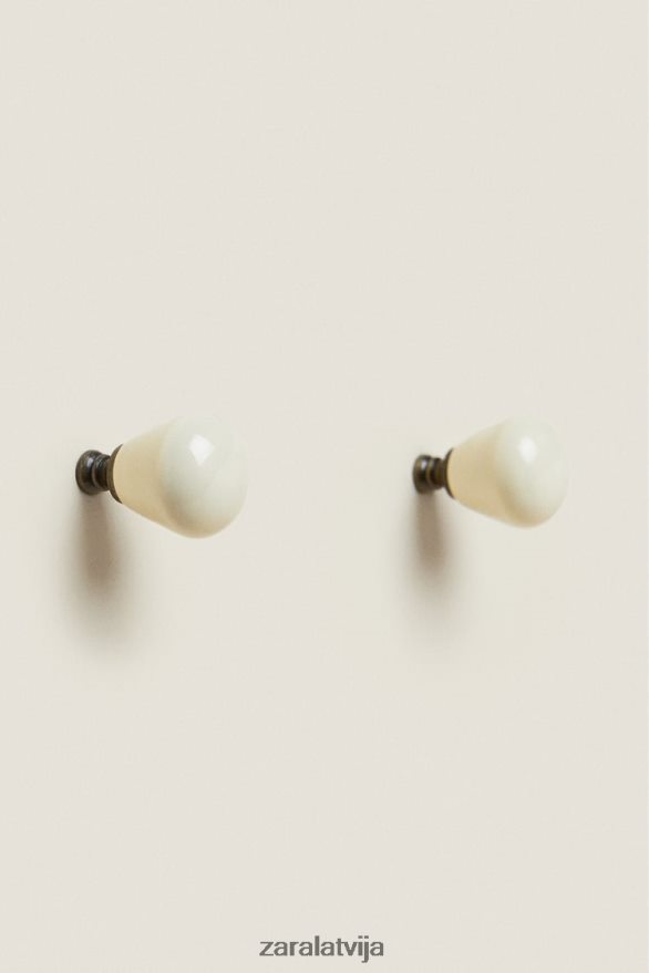 apaļa durvju rokturis (2 iepakojumā) unisex Zara ekru 6ZTV401716 Piederumi